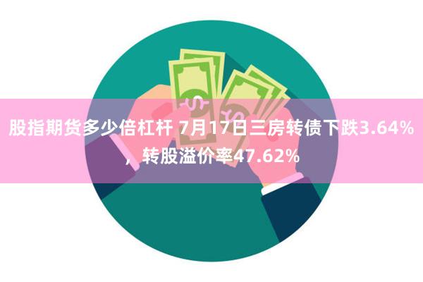 股指期货多少倍杠杆 7月17日三房转债下跌3.64%，转股溢价率47.62%