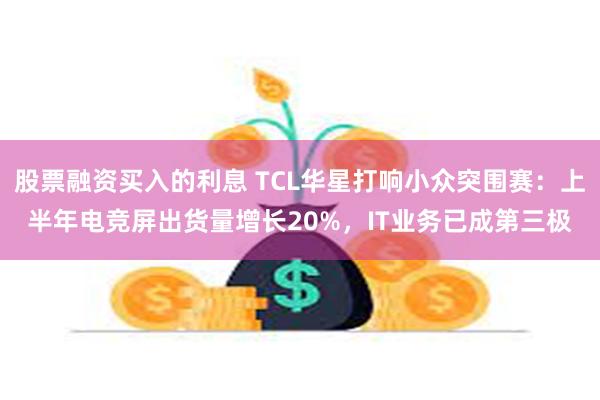 股票融资买入的利息 TCL华星打响小众突围赛：上半年电竞屏出货量增长20%，IT业务已成第三极