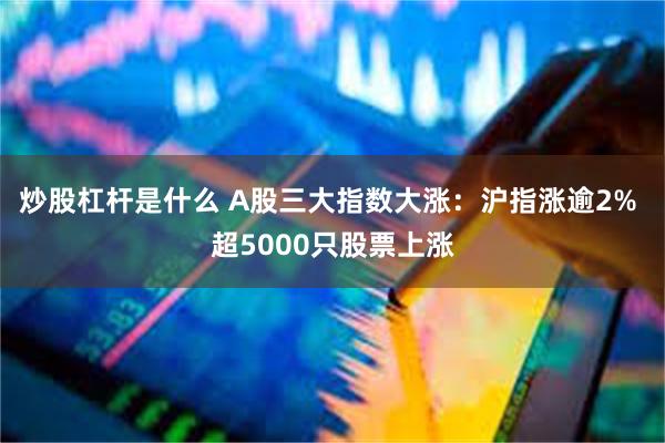 炒股杠杆是什么 A股三大指数大涨：沪指涨逾2% 超5000只股票上涨