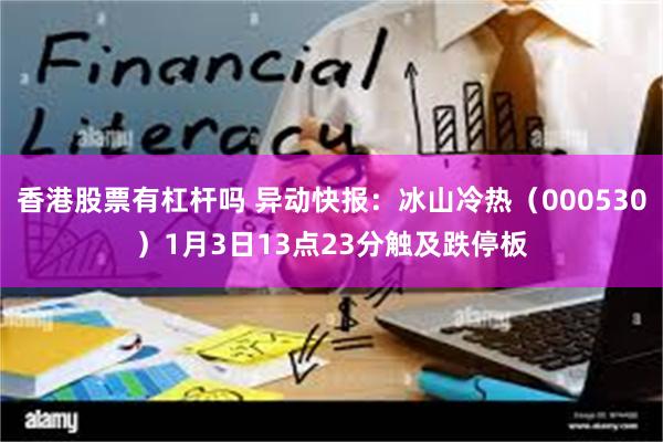 香港股票有杠杆吗 异动快报：冰山冷热（000530）1月3日13点23分触及跌停板