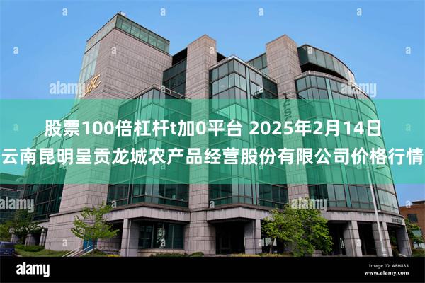 股票100倍杠杆t加0平台 2025年2月14日云南昆明呈贡龙城农产品经营股份有限公司价格行情