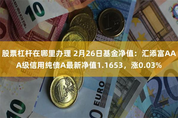 股票杠杆在哪里办理 2月26日基金净值：汇添富AAA级信用纯债A最新净值1.1653，涨0.03%